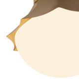 Brex Semi-Flush 12", Brushed Brass and Opal Glass