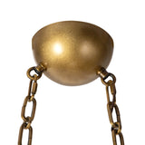 Cariselle LED Pendant 14", Vintage Brass and Cloud Glass