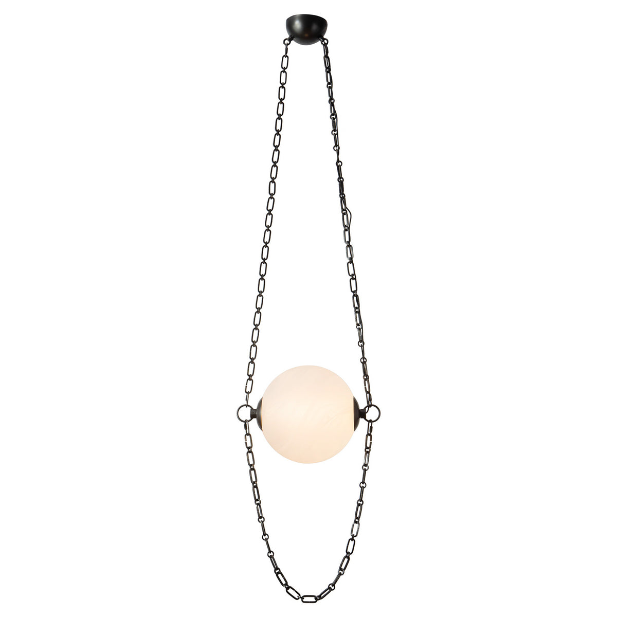 Cariselle LED Pendant 14", Urban Bronze and Cloud Glass