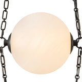 Cariselle LED Pendant 14", Urban Bronze and Cloud Glass
