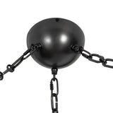 Cariselle LED 3 Light Swag Chandelier, Urban Bronze and Cloud Glass