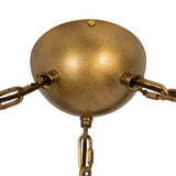Cariselle LED 3 Light Swag Pendant, Vintage Brass and Cloud Glass