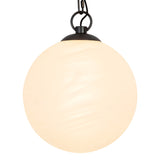 Cariselle LED 3 Light Swag Pendant, Urban Bronze and Cloud Glass