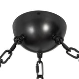 Cariselle LED 3 Light Swag Pendant, Urban Bronze and Cloud Glass