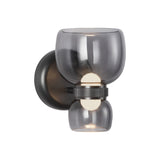 Brann LED Wall Sconce 8", Urban Bronze and Smoke Glass
