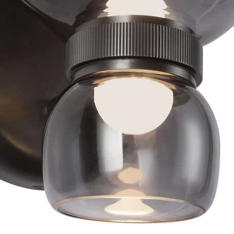 Brann LED Wall Sconce 8", Urban Bronze and Smoke Glass