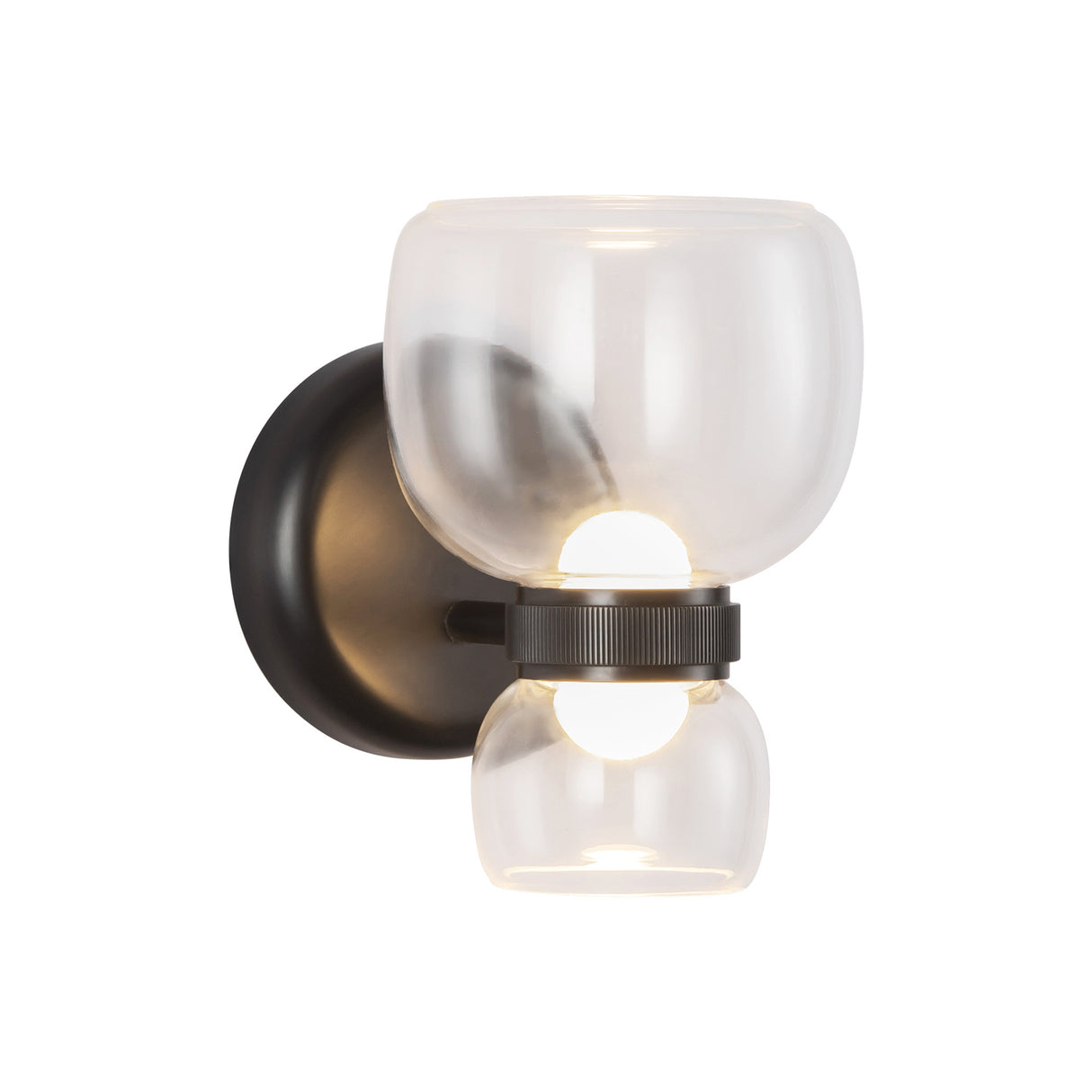 Brann LED Wall Sconce 8", Urban Bronze and Clear Glass