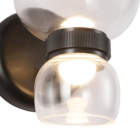 Brann LED Wall Sconce 8", Urban Bronze and Clear Glass