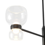 Brann LED Chandelier 36", Urban Bronze and Clear Glass