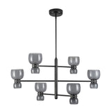 Brann LED Chandelier 36", Urban Bronze and Smoke Glass