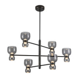 Brann LED Chandelier 36", Urban Bronze and Smoke Glass