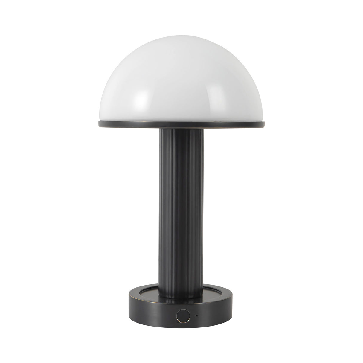 Damon Rechargeable Table Lamp 9", Urban Bronze and Opal Glass