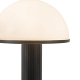 Damon Rechargeable Table Lamp 9", Urban Bronze and Opal Glass