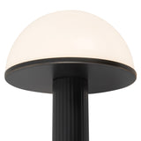 Damon Rechargeable Table Lamp 9", Urban Bronze and Opal Glass