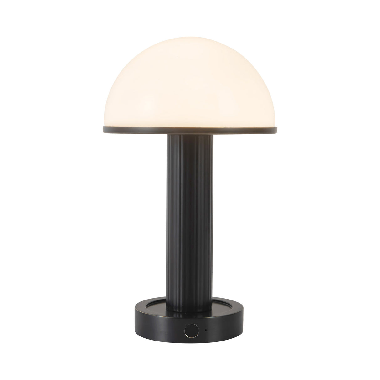 Damon Rechargeable Table Lamp 9", Urban Bronze and Opal Glass