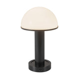 Damon Rechargeable Table Lamp 9", Urban Bronze and Opal Glass
