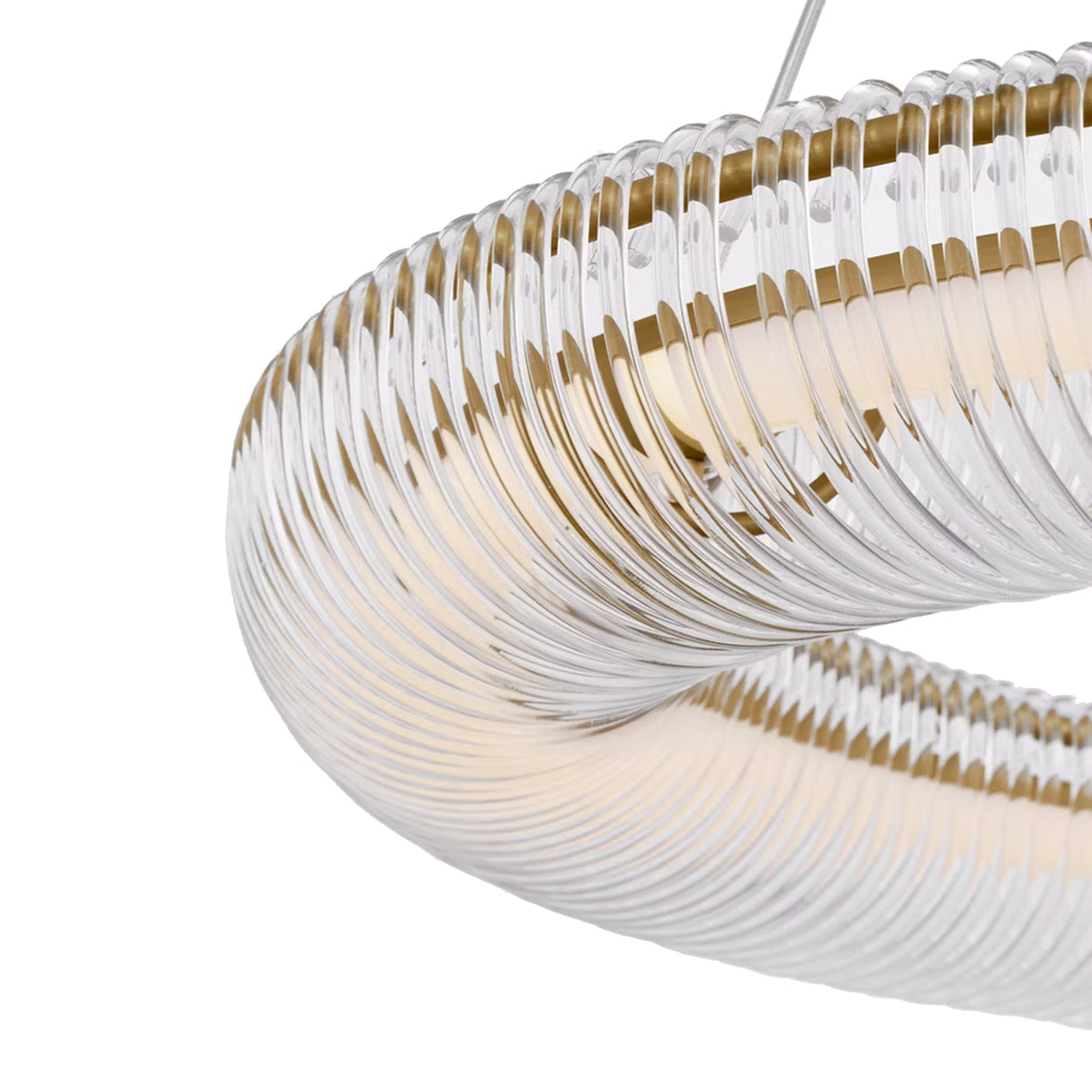 Amir Large LED Chandelier 30", Modern Brass