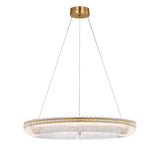 Amir Large LED Chandelier 30", Modern Brass