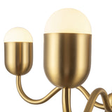Rubina 4 Light Chandelier 27", Brushed Brass