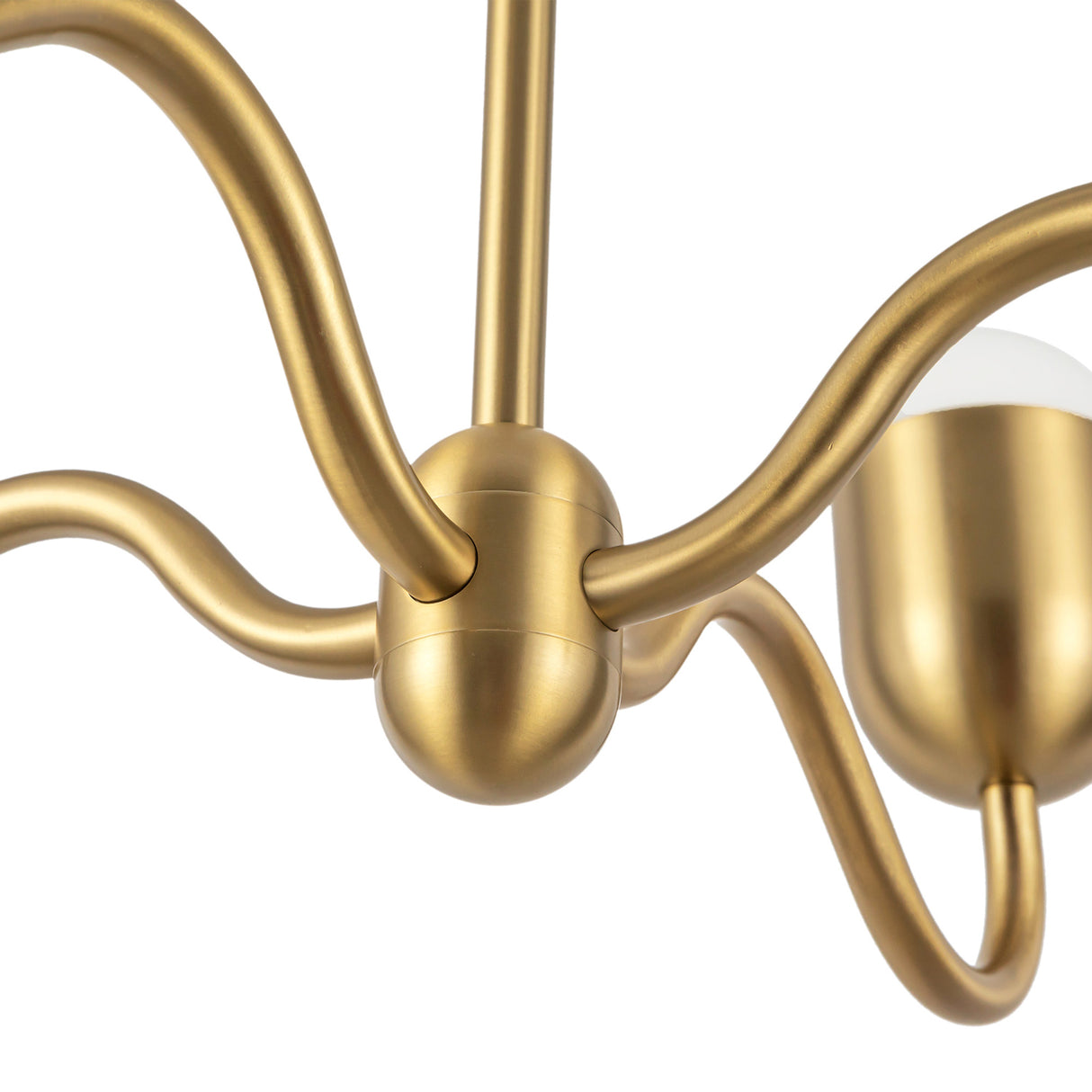 Rubina 4 Light Chandelier 27", Brushed Brass