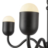 Rubina 4 Light Chandelier 27", Matte Black