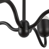 Rubina 4 Light Chandelier 27", Matte Black