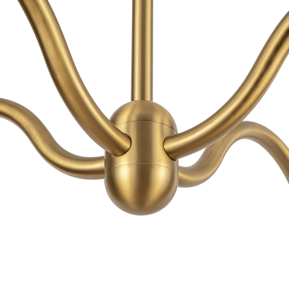 Rubina 4 Light Chandelier 39", Brushed Brass