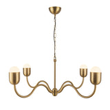 Rubina 4 Light Chandelier 39", Brushed Brass