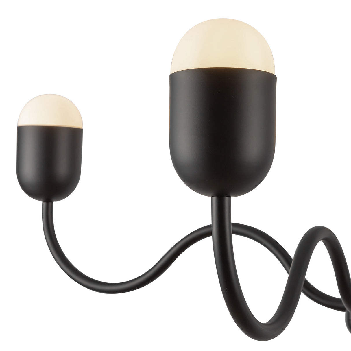 Rubina 4 Light Chandelier 39", Matte Black