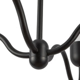 Rubina 4 Light Chandelier 39", Matte Black