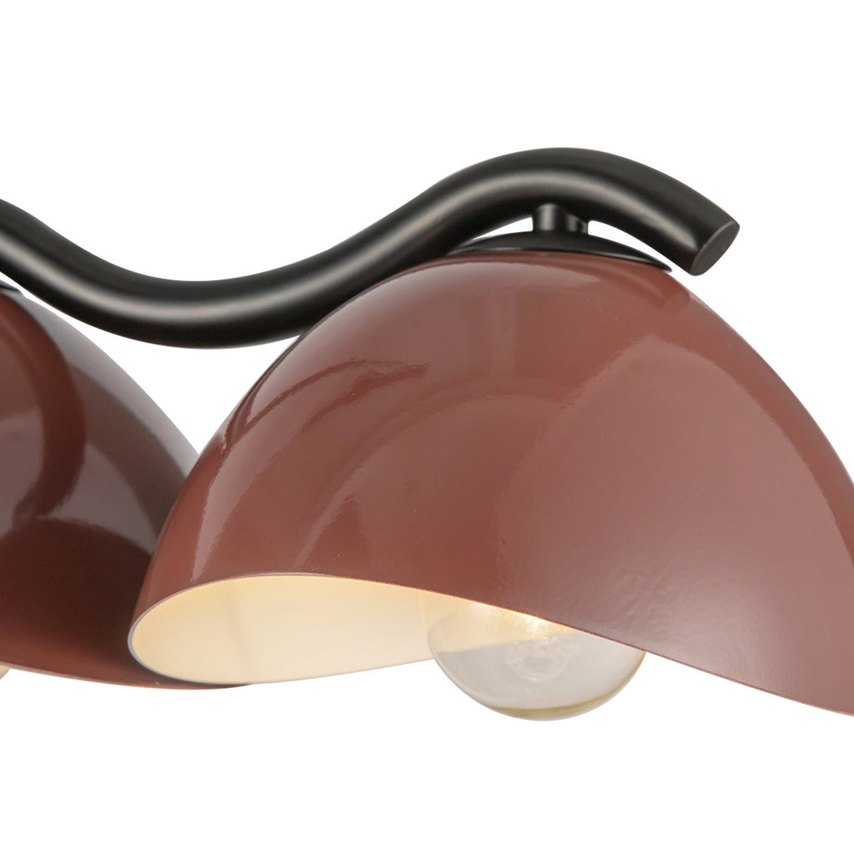 Sadira 7 Light Linear Pendant 42", Maroon and Black
