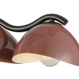 Sadira 7 Light Linear Pendant 42", Maroon and Black