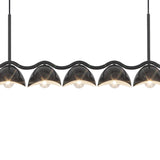 Sadira 7 Light Linear Pendant 42", Black