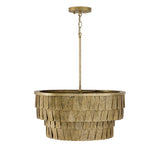Barina Semi-Flush 21", Distressed Brushed Brass