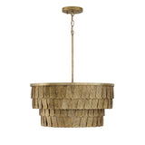 Barina Semi-Flush 21", Distressed Brushed Brass