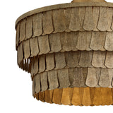 Barina Semi-Flush 21", Distressed Brushed Brass