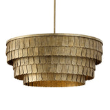 Barina Chandelier 29", Distressed Brushed Brass