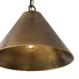 Kate Conical Pendant 17", Oxidized Brass