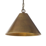Kate Conical Pendant 17", Oxidized Brass
