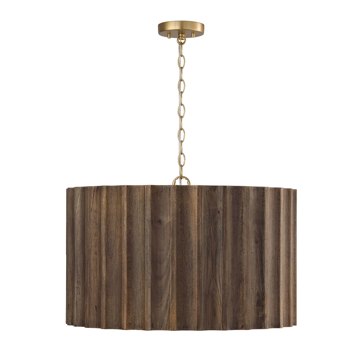 Riverton Large Pendant 26", Espresso and Matte Brass