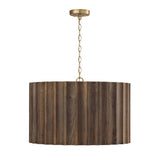 Riverton Large Pendant 26", Espresso and Matte Brass