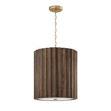 Riverton Medium Pendant 17", Espresso and Matte Brass