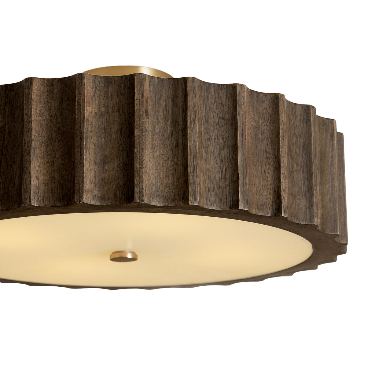 Riverton Semi-Flush 20", Espresso and Matte Brass