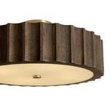 Riverton Semi-Flush 20", Espresso and Matte Brass