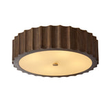 Riverton Semi-Flush 20", Espresso and Matte Brass