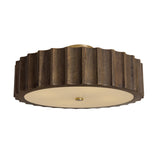 Riverton Semi-Flush 20", Espresso and Matte Brass