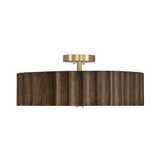 Riverton Semi-Flush 20", Espresso and Matte Brass