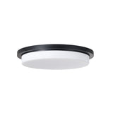 Martine LED Flush Mount 16", Matte Black and Opal Glass