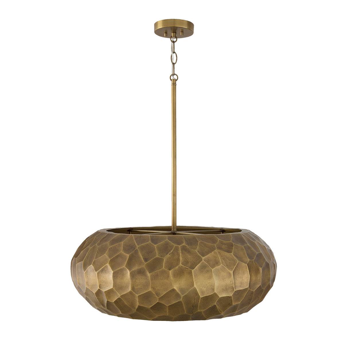 Benicio Pendant 26", Burnished Patina Brass