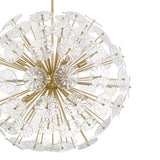 Blossom  Extra Large Pendant 33", Matte Brass and Clear Glass